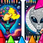 Aliens – Coloring Galaxy Page