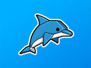an origami dolphin