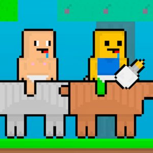 Baby Noob vs Baby Obby Horse