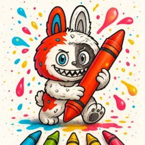 Cute Labubu Coloring Book for Kids