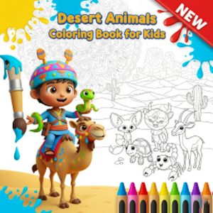 Desert Animals Coloring Book for Kids
