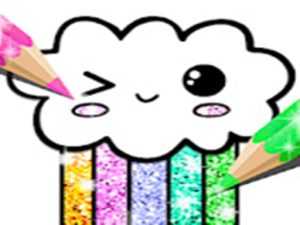 Kawaii Coloring Book Glitter – Drawing Book
