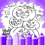 Kid Halloween Coloring Pages