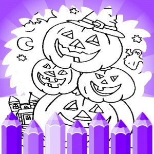 Kid Halloween Coloring Pages