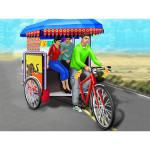 Public Tricycle Rickshaw Driving