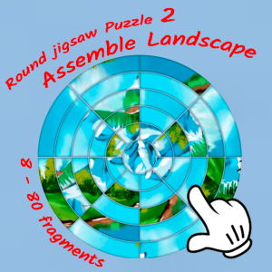 Round jigsaw Puzzle 2 – Assemble Landscape