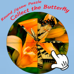 Round jigsaw Puzzle – Collect the Butterfly