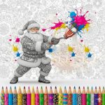 Santa Mandala Coloring Pages